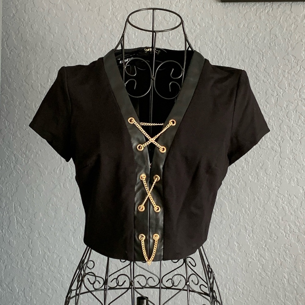 bebe Chain Lace Top